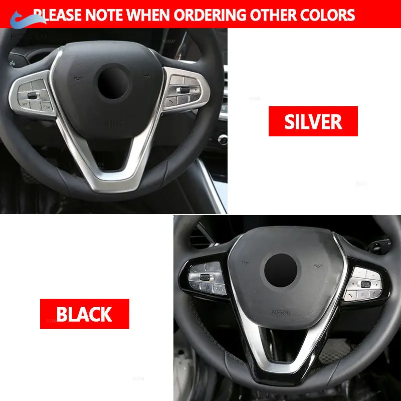 Car Steering Wheel Frame Trim Cover For BMW 3 5 7 Series X3 X5 X7 G05 G07 G11 G12 G20 G30 2019-2020 For BMW 6 Series GT 2020