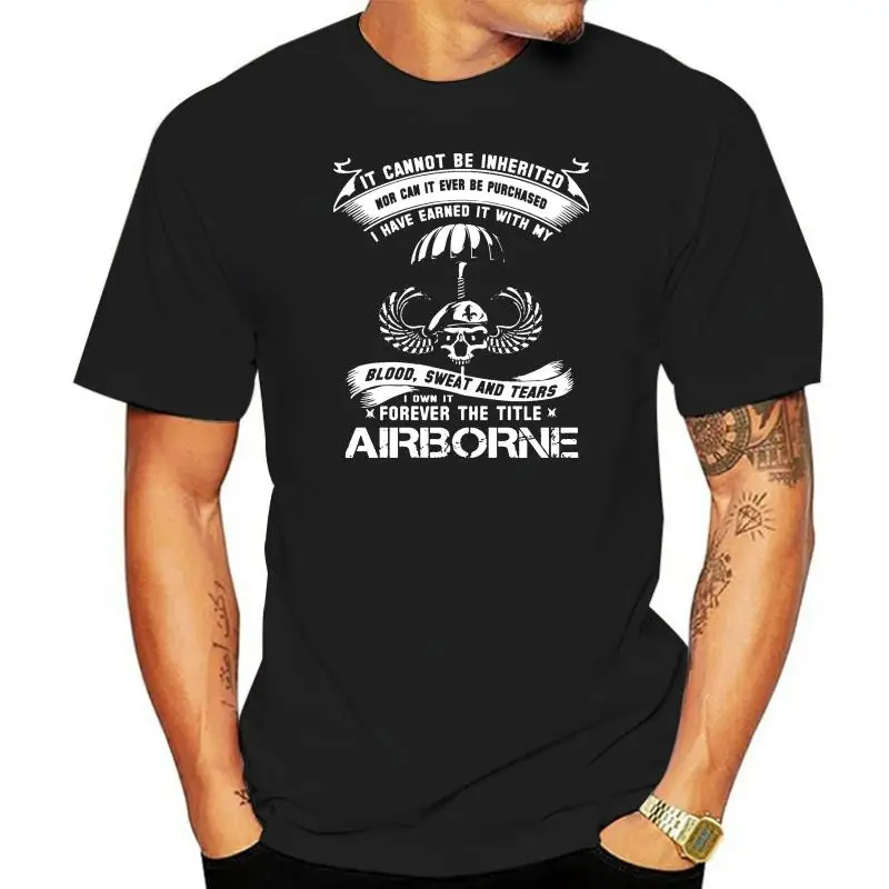 Airborne T Shirt Airborne Infantry Mom Jump Wings Badge Brot T-Shirt 100 Cotton Man Tee Shirt Tshirt