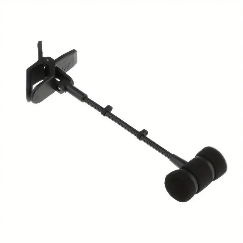 Microphone Clip For Saxophone Flute Without Microphone, Musical Instrument Mic Support Bracket Gooseneck Holder Rack Mount Stand