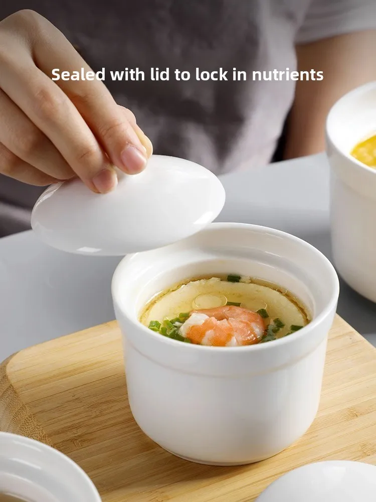 

Cerc Water-Insulated Soup Bowl Home Use Sted Egg Pudding Bowl Special Egg Soup Bowl Bird's Nest Egg Soup Pot Small Soup...