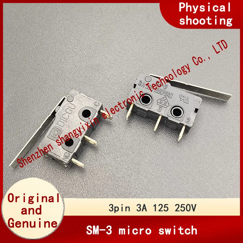 SM-3 Microinterruttore con maniglia 3 pin 3A 125/250vV rilevamento limite di corsa Reset Tocca la chiave