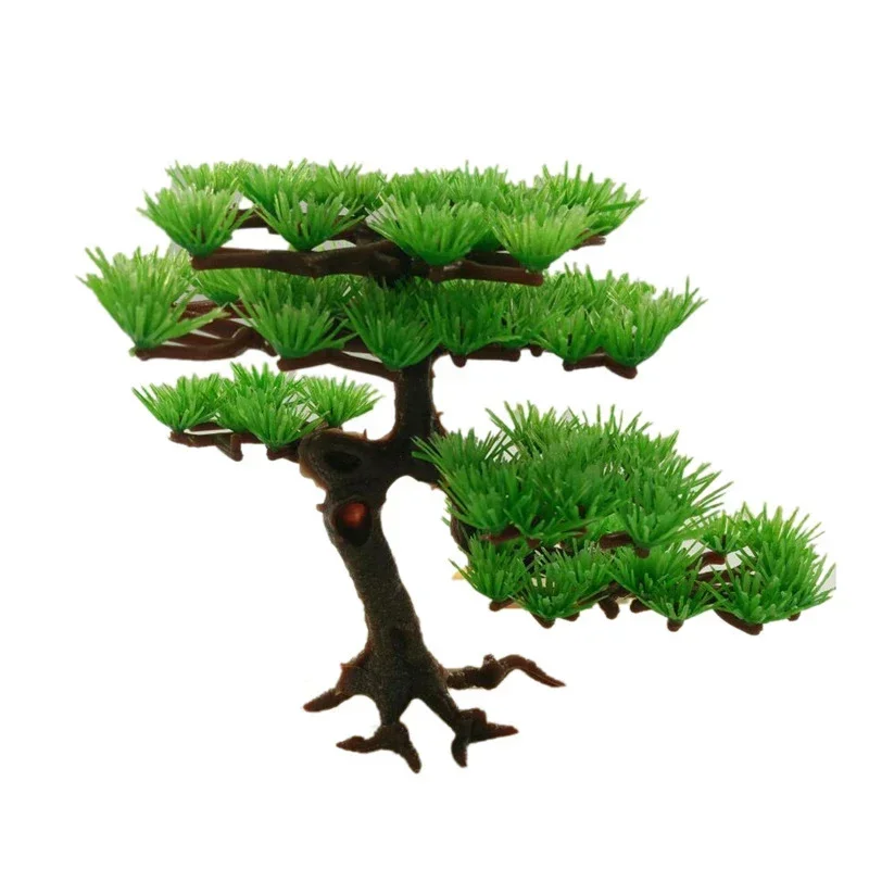 Simulation Pine Tree Plastic Underwater Bonsai Decoration Ornaments Aquarium Fish Tank Landscaping Product Artificial 1 Pcs