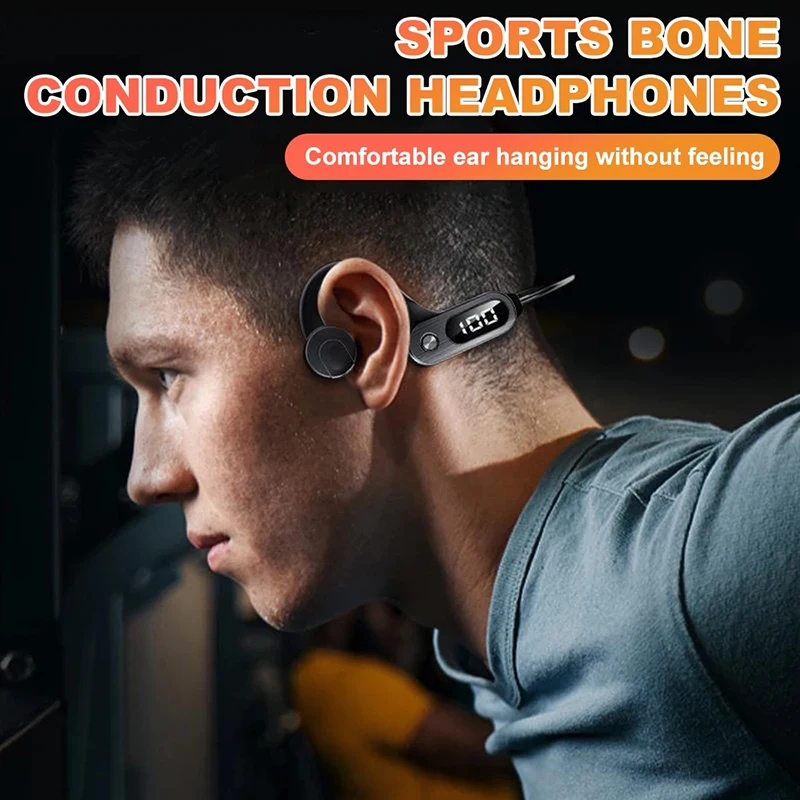 New V30 Bone Conduction Headphones Bluetooth 5.3 Earless IPX5 Waterproof Wireless Ultra Long Life Card Sports Headphones 2025