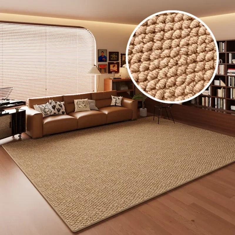 Leave-in erasable light luxury high-grade imitation sisal wear-resistant leave-in medieval coffee table carpet