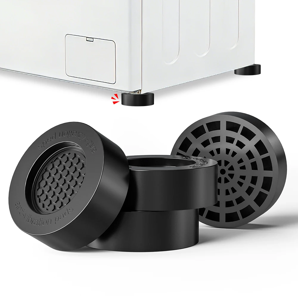 

4PCS Anti Vibration Feet Pads Rubber Mat Non-Slip Noise-Reducing Universal Washing Machine Refrigerator Support Dampers Stand