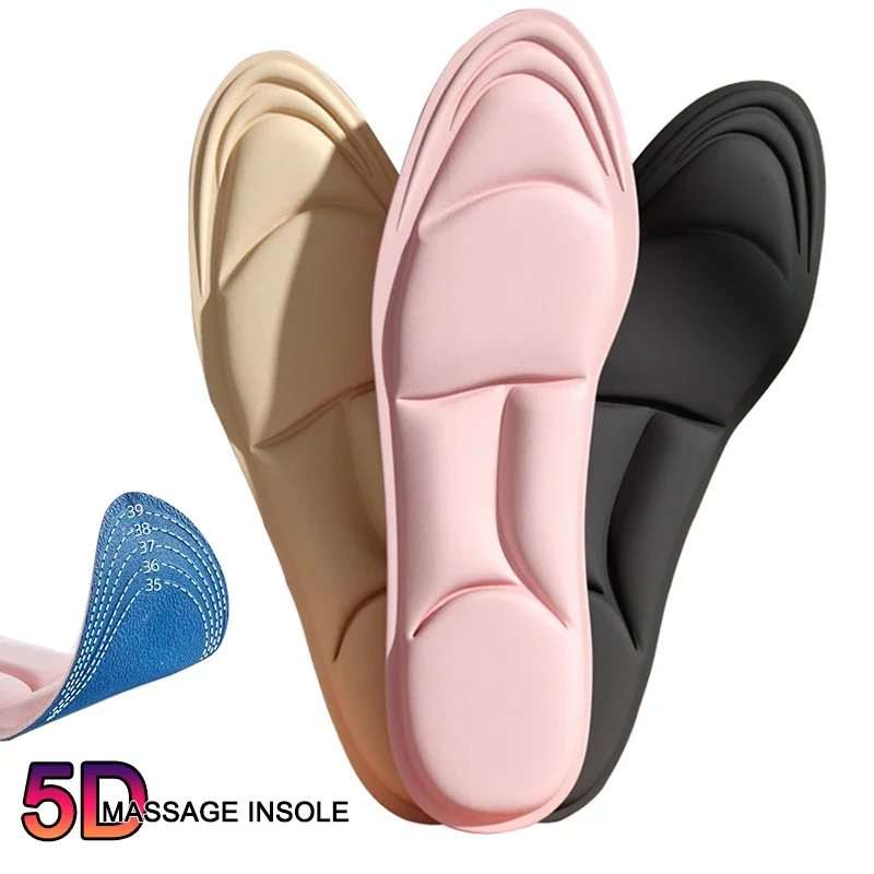 5D Sport Insoles  Shoes Men Women Orthopedic Insoles Memory Foam Breathable Cushion Foam Pads  Feet Care Shoe Sole Jumbo visma