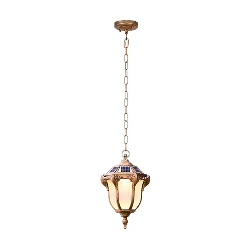 

Solar Powered Pendant Light, Outdoor Waterproof European Retro Corridor, Courtyard Pavilion, Glass Sunroom, Corridor Frame Eaves