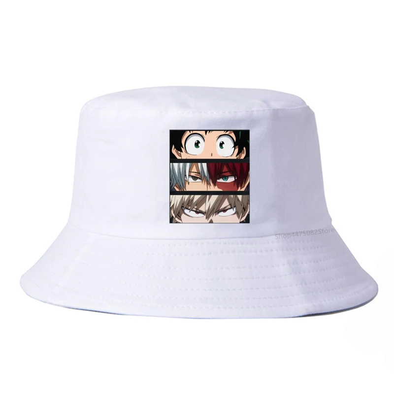 My Hero Academia lindo sombrero de cubo mujer Casual Harajuku panamá gorra verano mujer Japón Anime pescador sombreros