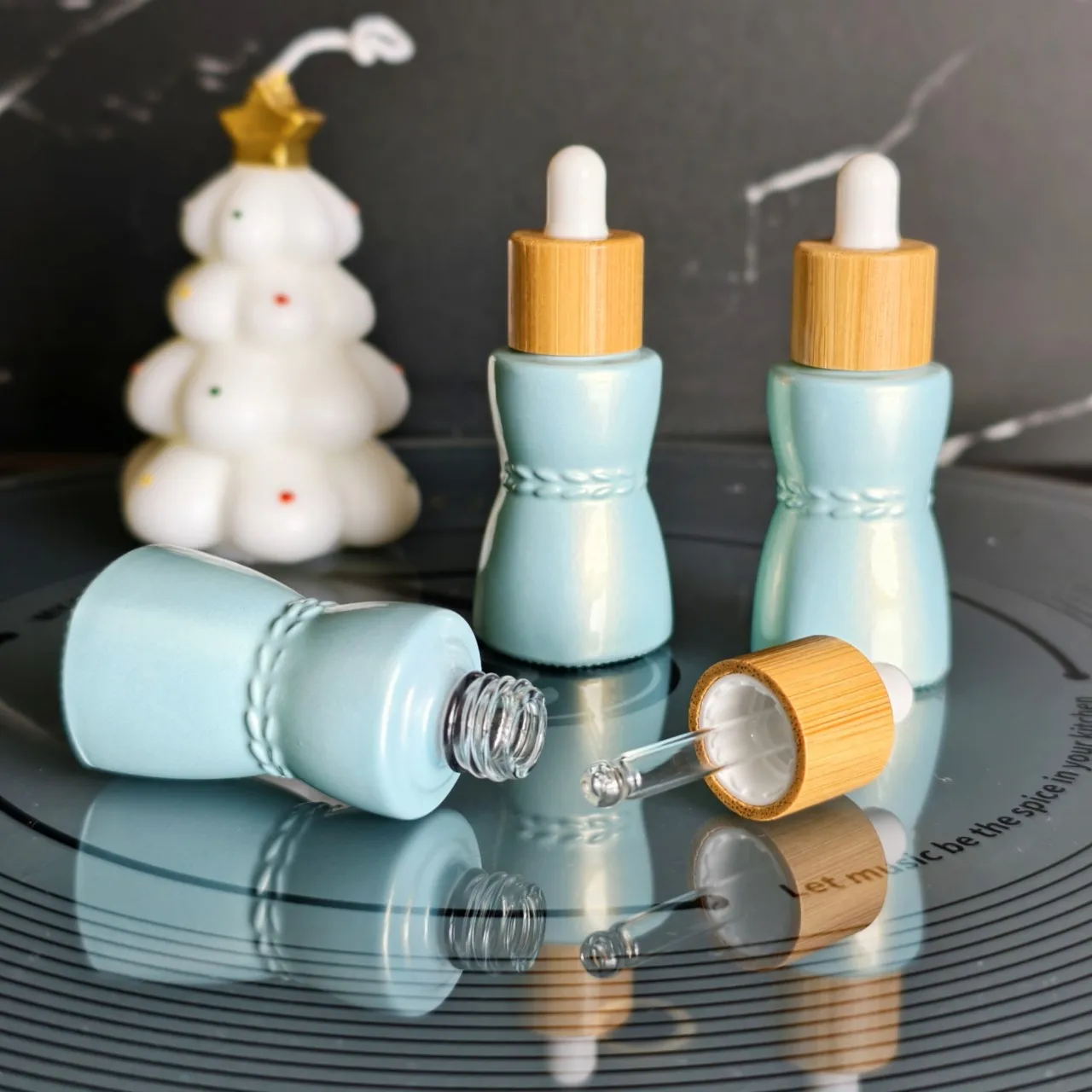 Botella de Vidrio con Pipeta de 12 ml, Envase con Gotero Protector contra la Luz para Aceite Esencial, Vial Portátil para Muestras