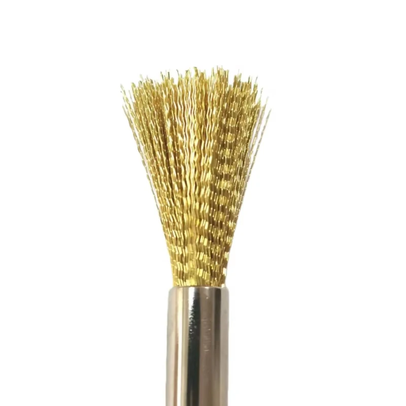 1Pcs Dental Bur Cleaning Brush Stainless Steel Bur Brush Telescopic Handle Brass Wire Bristles Autoclavable Bur Cleaning Brush