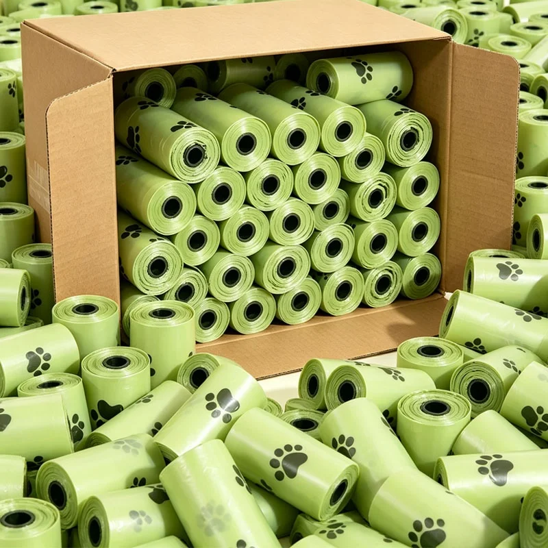 Pet Biodegradable Trash Bag Dog Poop Bags Bulk Biobase Scented Poo Bag Degradable Cat Waste Bags Dog Poop Dispenser Gifts - view 2