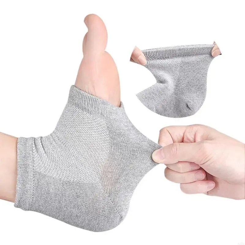 Wiederverwendbare Risse Fersenbehandlungen Socken mit feuchtigkeitsspendendem Gel über Nacht Fußpflege elastische Manschetten