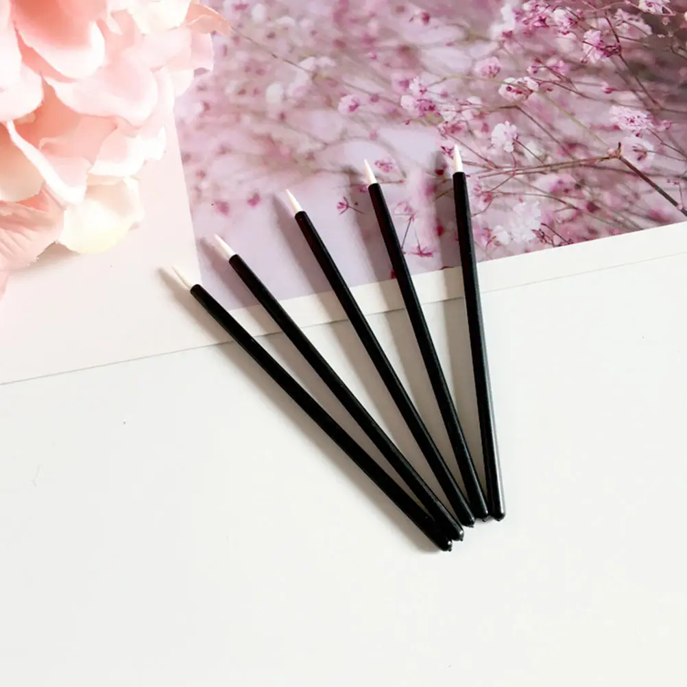 

100 PCS Eyeliner Pen Brush for Girl Applicator Fiber Head Sticks Artificial Makeup