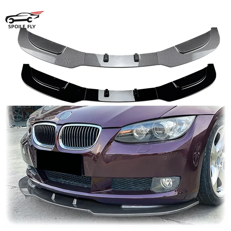 

2006 To 2013 For MW 3 Series E92 E93 Car Front Bumper Lip Cover Splitter Canards Spoiler By ABS Gloss Black Carbon Fiber