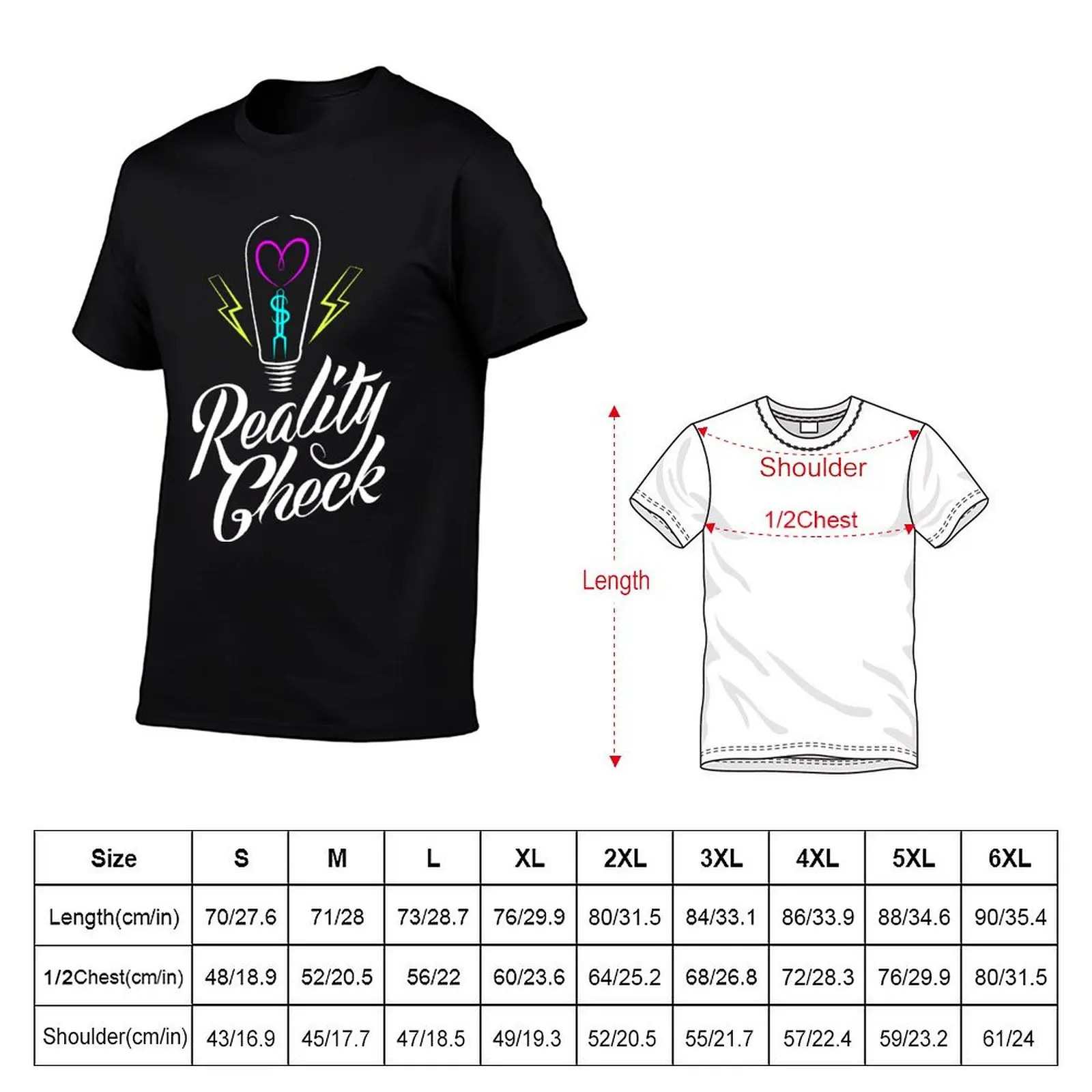 Reality Check T-Shirt man t shirt designer t shirts for man cotton printed t shirts for man T-shirt