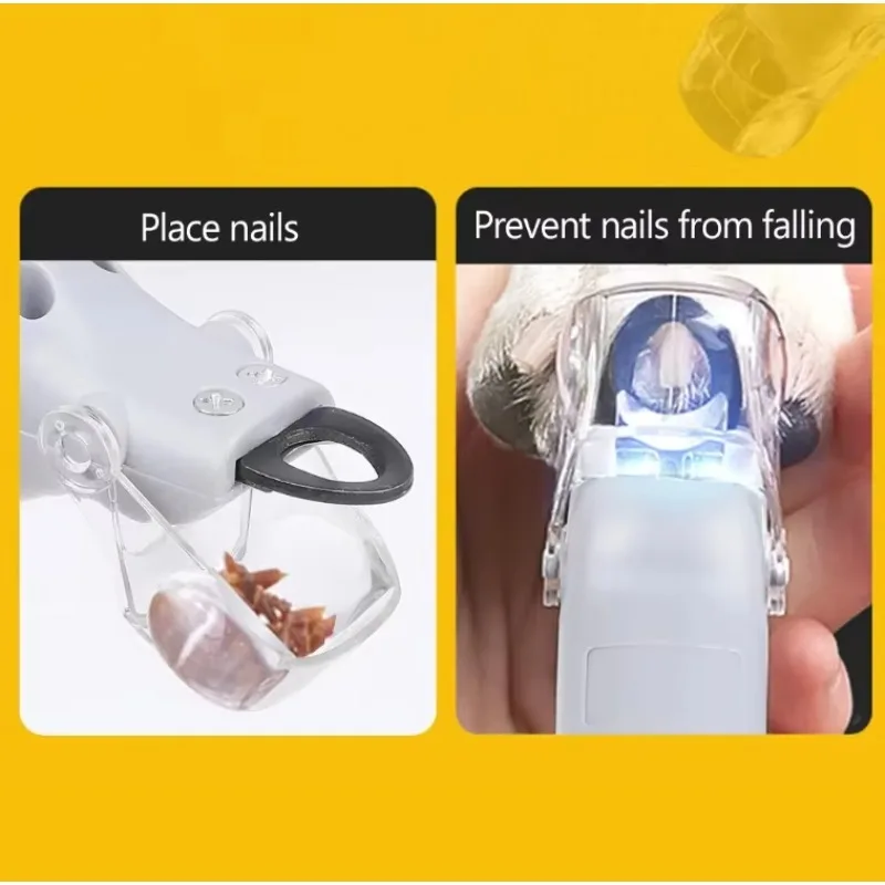 Premium Stainless Steel Cat Nail Trimmer with LED Light - Painless Pet Claw Care Cutter