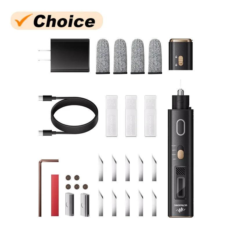 

JAKEMY JM-Y10 Ultrasonic Cutting Knife with OLED Screen LED Lighting Multi-function Glue Removal Line Cutting Polishing Pen