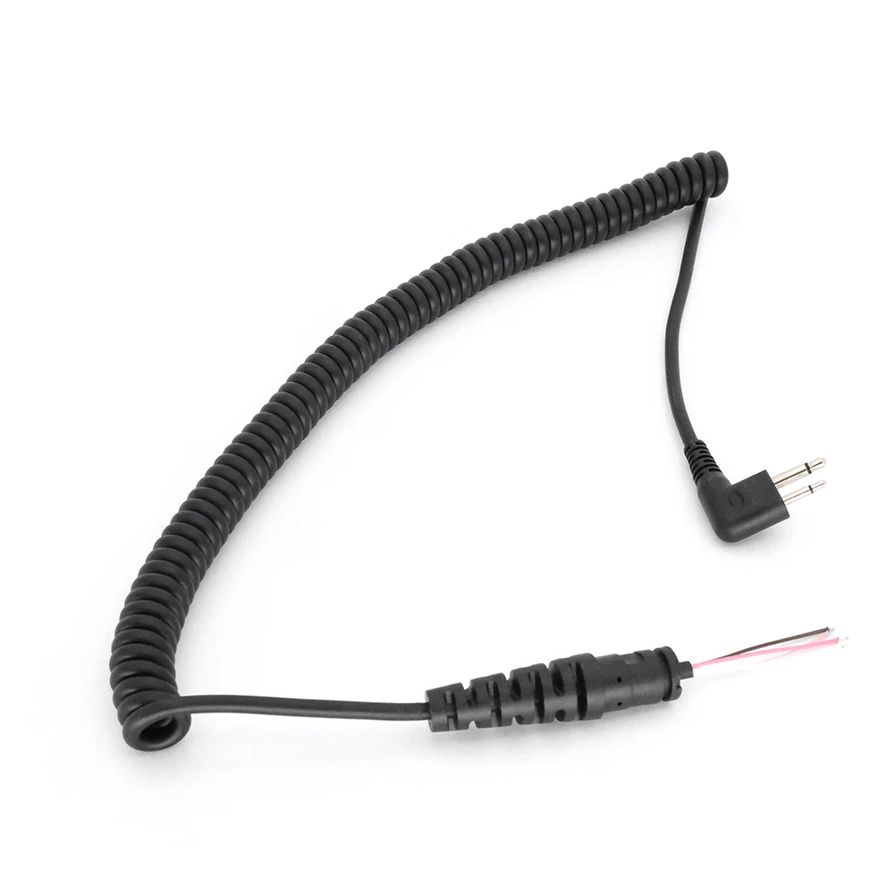 Kabel mikrofon 4 kawat 2pin, Mic elektrik kabel saluran kabel mikrofon untuk Motorola GP3688 GP88 untuk Hytera Wakie Talkie
