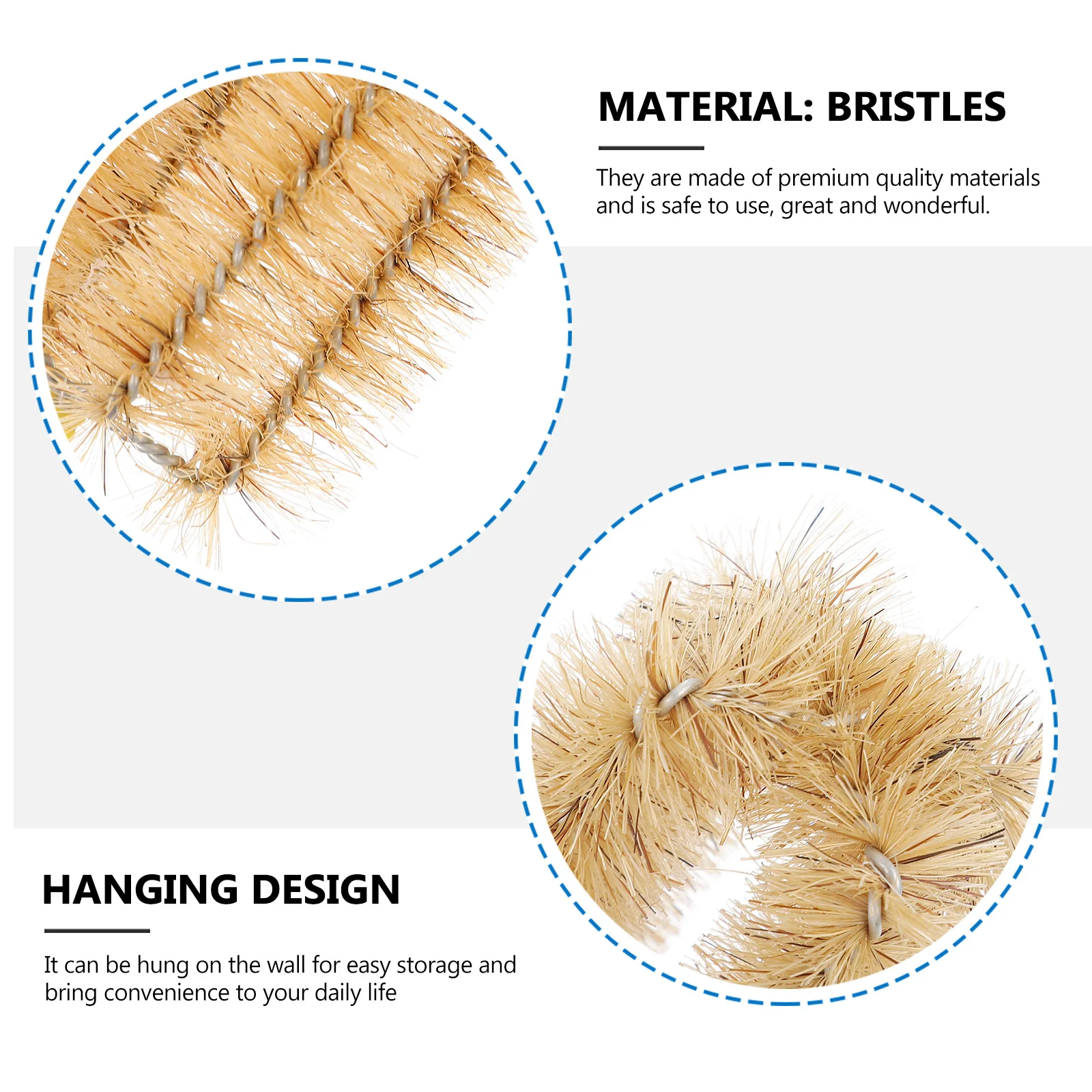 

4Pcs Flask Cleaner Brush Premium Quality Materials Safe Useful Design Clean Inner Bottom Flask Bristles Cleaner Brush