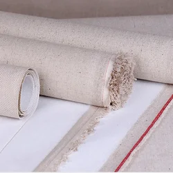 Ginflash 1m Linen Blend Primed Blank Canvas Layer Oil Painting Canvas acrylic painting  One Roll ,28/48cm Width