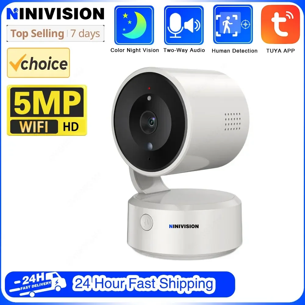 

5MP PTZ WiFi Security IP Camera One Click Call Indoor Wireless Video Surveillance CCTV Cameras Smart Home Baby Monitor Tuya