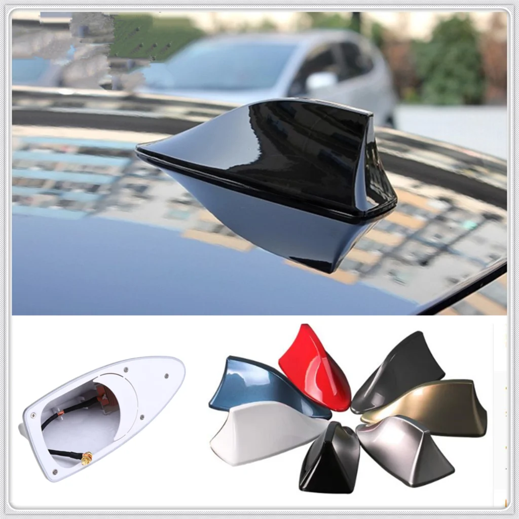 Car styling Shark Fin Antenna Auto Radio Signal Aerial Roof for Jeep Liberty Trailhawk Commander Hurricane Gladiator