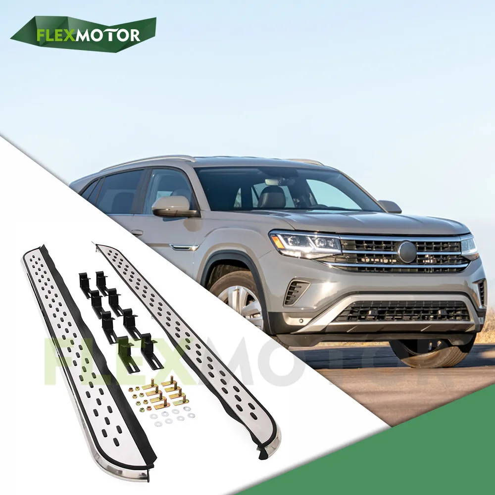 

Aluminum Side Steps Running boards Nerf Bars Fit for Volkswagen Atlas 2018-2024