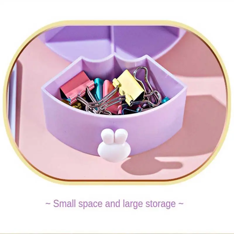 Pencil Organizer Multifunctional With Smooth Edges Rotatable Convenient Office And Educational Supplies Makeup Storage Holder