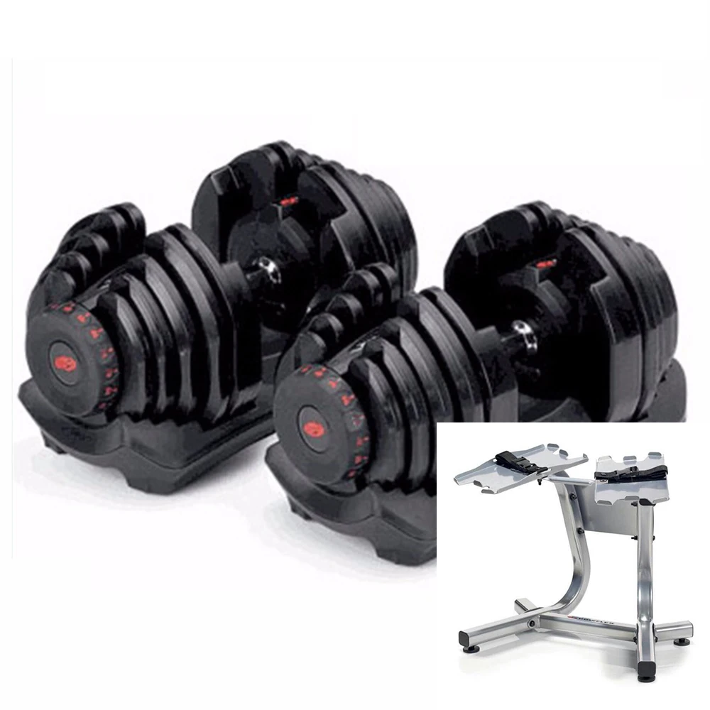 Dumbbell and Stand Dumbbell Set, Weight Adjustable, Solid Weightlifting, Commercial Gym, Household, Multiple Options, 40kg, 90lb