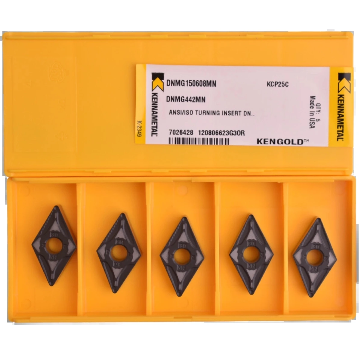 

Карбидная вставка Kennametal DNMG150408MN KCP25C Пластины DNMG