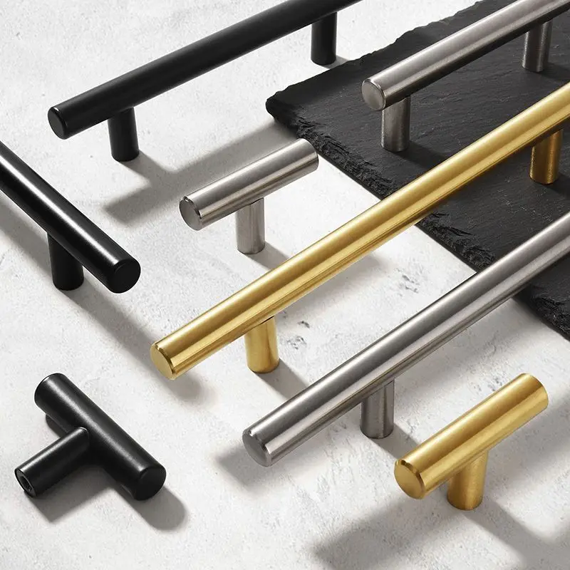 4pack 50-500mm Stainless Steel Kitchen Door Cabinet T Bar Handle Pull Knob Cabinet Knobs Furniture Handle Cupboard Drawer Handle