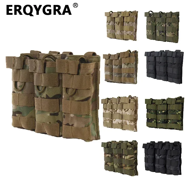 

ERQYGRA Tactical Triple Storage Bag Molle System Holster Hunting Magazine Pouch Accessories Paintball Shooting Outdoors Portable