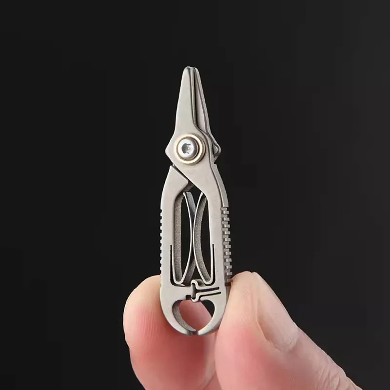 Titanium alloy TC4 Mini Scissors Nose hair prune Men\'s toy beard prune Portable scissors