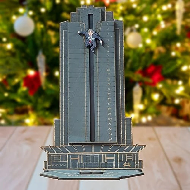 Gruber Falling Off Off Nakatomi Plaza, Funny Christmas Halloween Calendar Wooden Christmas Countdown Calendar Decor Durable B