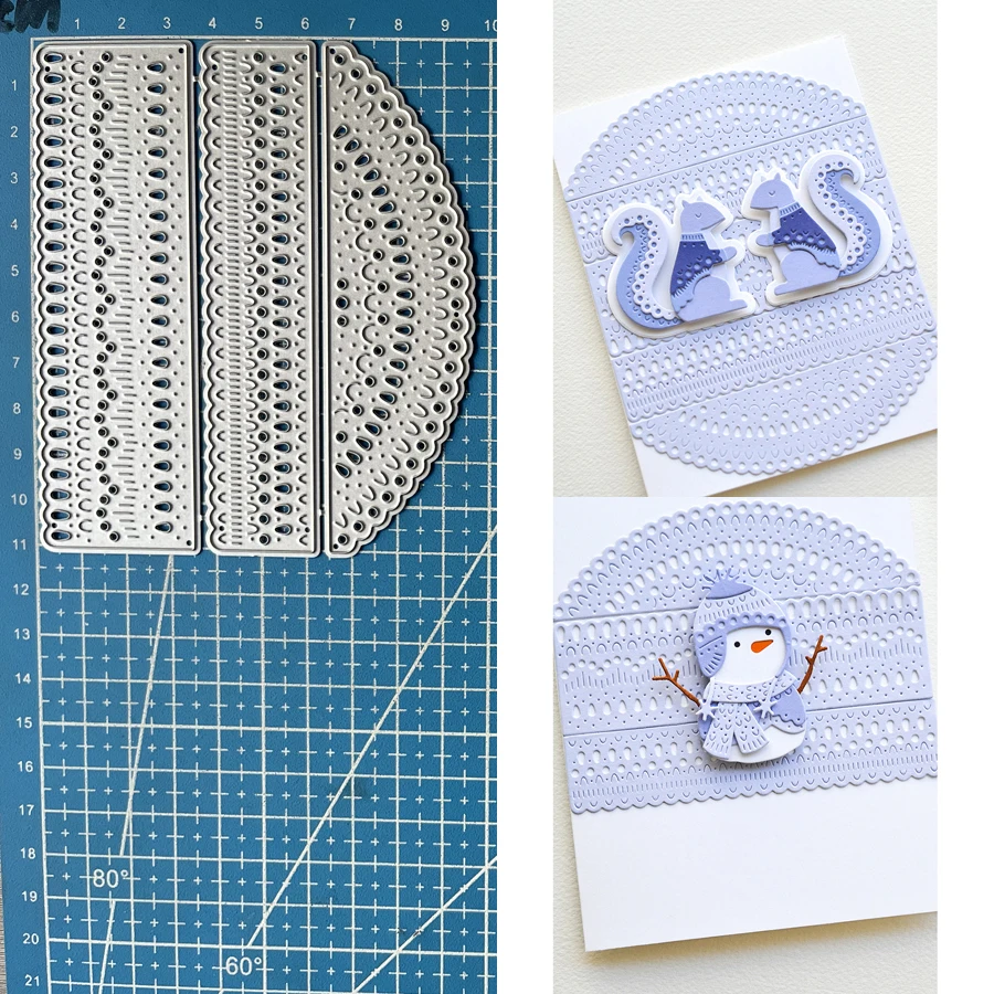 Lucky Goddess Metal Cutting Dies Nordic Border Set Diy Scrapbooking Photo Album Decorative Embossing Paper Card Crafts