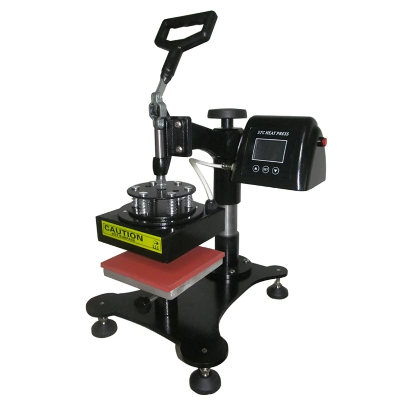 Desktop Mini Heat Press Printer 15x15cm Double Display DIY Label Printing Swing Heat Transfer Flatbed Clothes Logo Hot Stamping