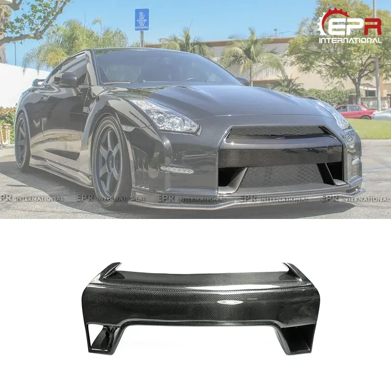 

for nissan R35 GTR 2013 On carbon fiber front bumper nose cover (USA Warehouse including Shipping )