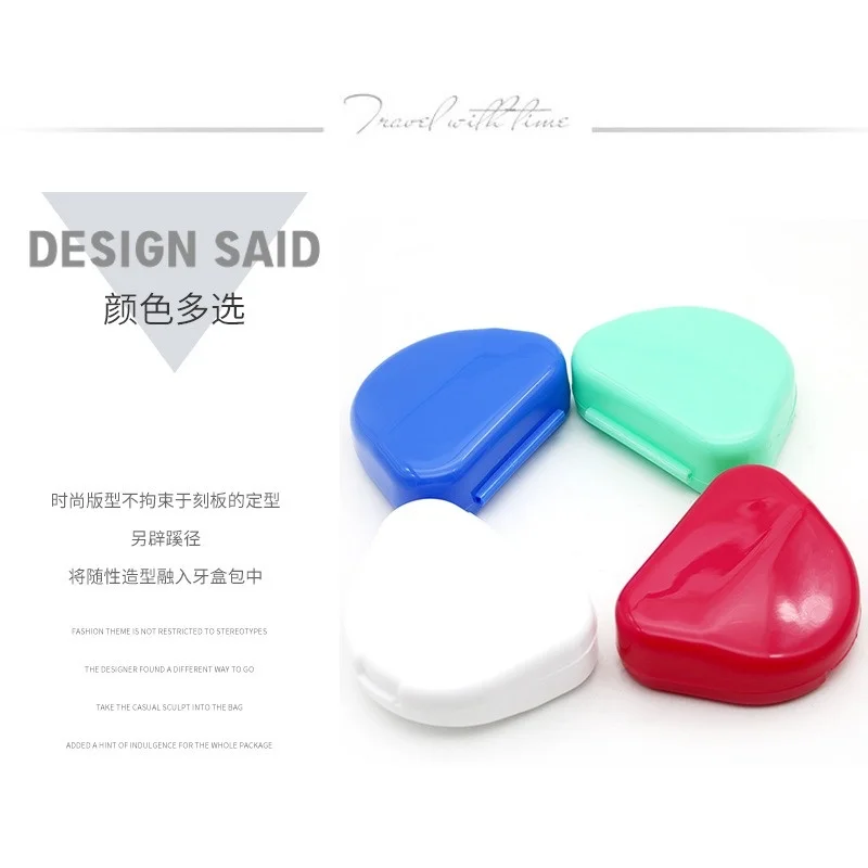 

4 PCS Dental Triangular Orthodontic Box Retainer Box Orthodontic Box Plastic Tooth Box Brace Box Denture Box