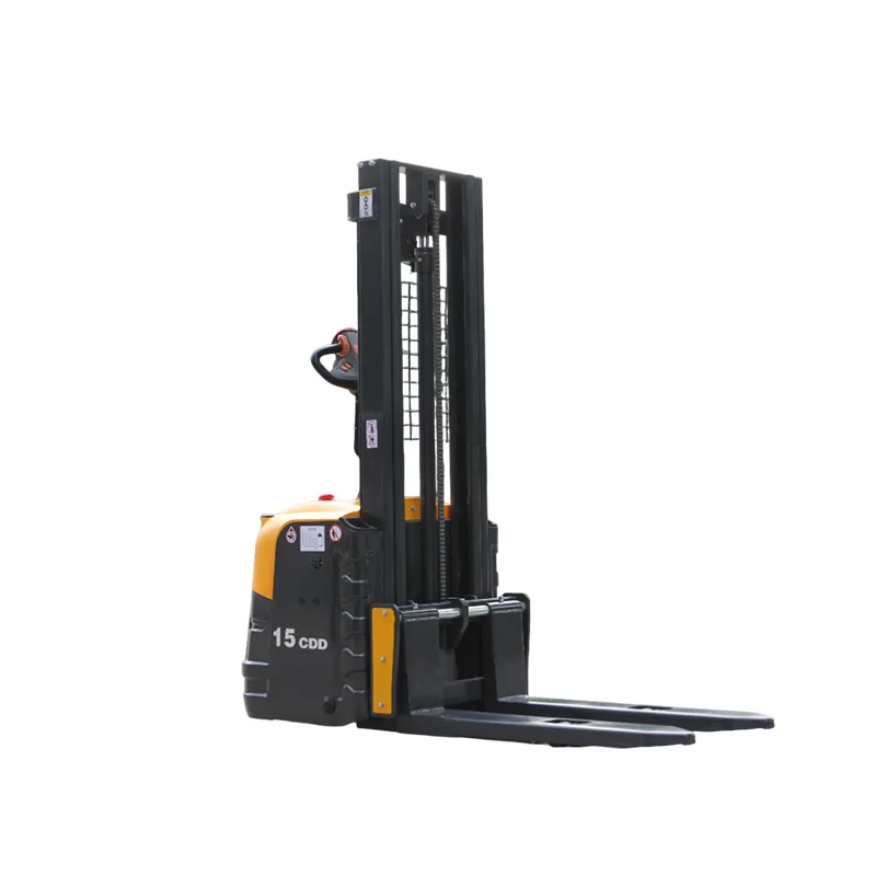 

1.5T Mini Hydraulic All-Electric, Self-Loading Stacker Restaurant, Compact Rough Terrain Forklift