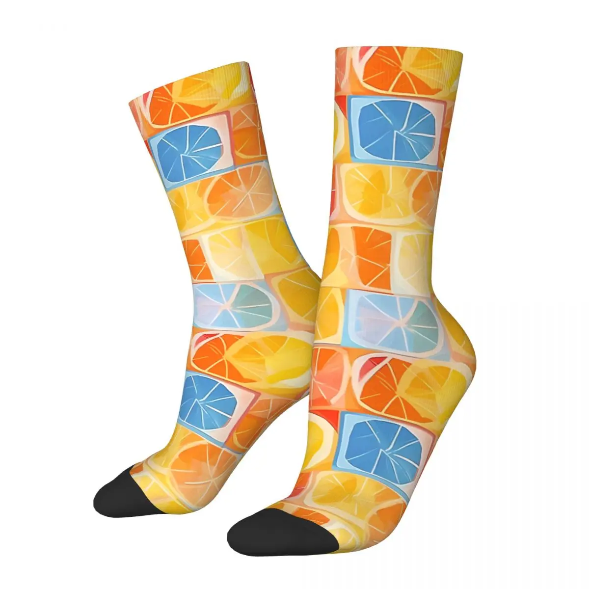 Orange Slices Lemon Citrus Socks Male Mens Women Summer Stockings Hip Hop