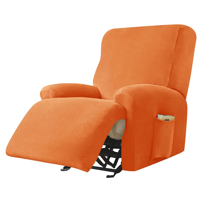 

Velvet Elastic Recliner Cover Relax Lazy Boy Chair Covers Single Lounger Couch Slipcover Armchair Protector Slipcovers