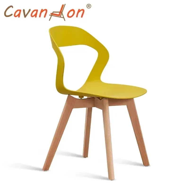 Wood Design Backrest Chair Nordic Waiting Seats Beauty Salon Dresser Chair Living Room Chair Cadeira Furniture