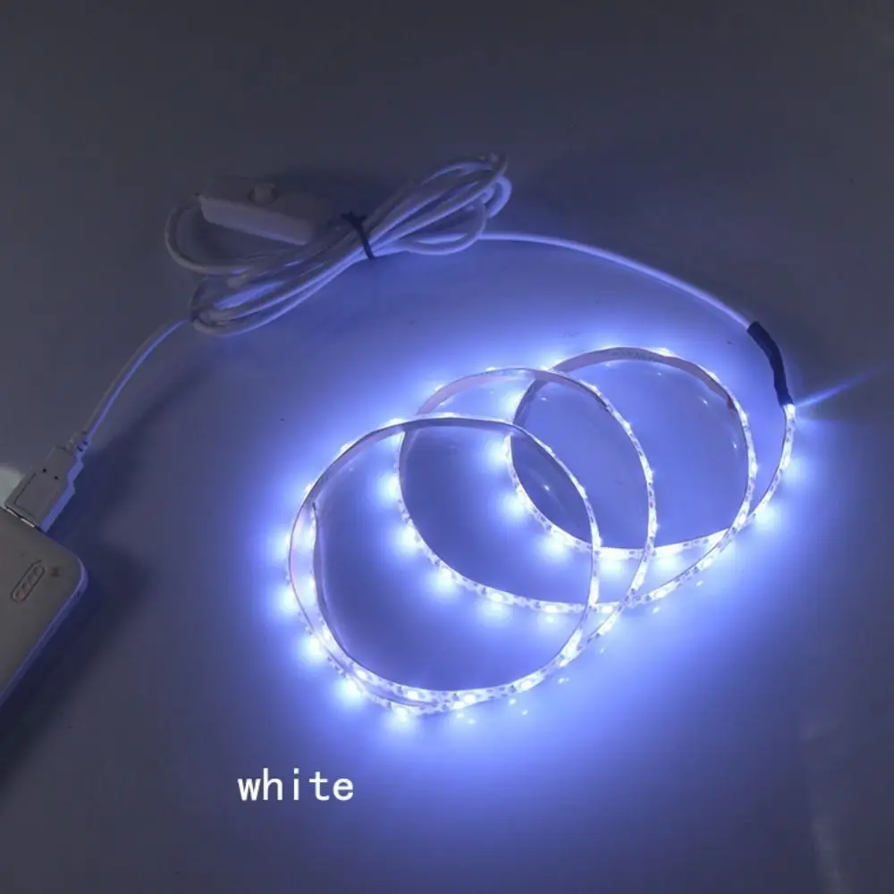 1 Uds. Tira de luces LED impermeable DC 5V cinta de iluminación blanco cálido lámpara de tira USB 1-5m decoración del hogar SMD 2835 LED TV fondo