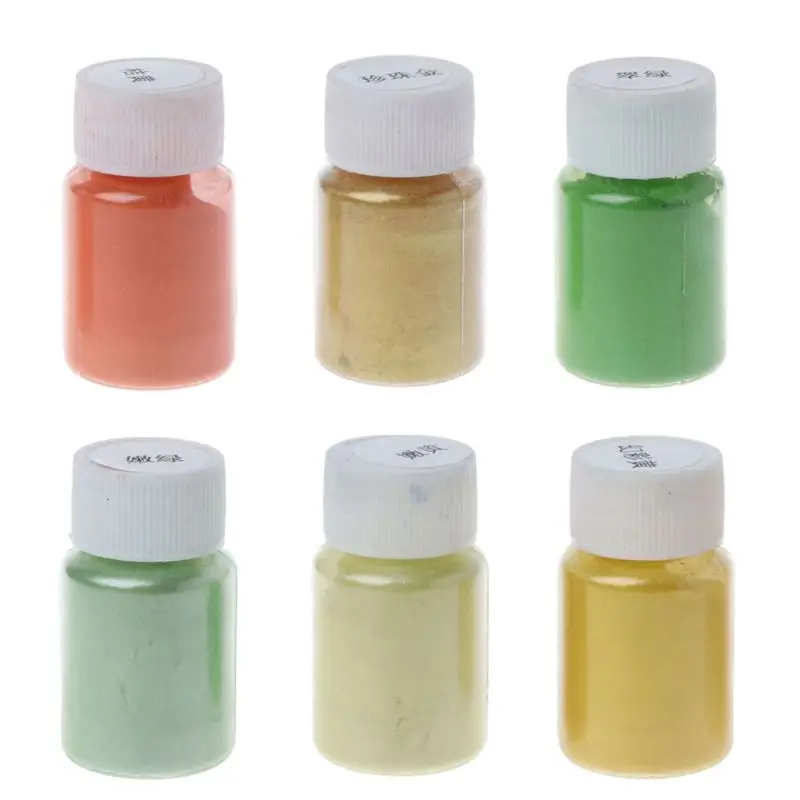 6 kolor kosmetyczny z żywicy proszek naturalny mika mineralny perłowy Pigment mydło makijaż barwnik barwnik tworzenia biżuterii