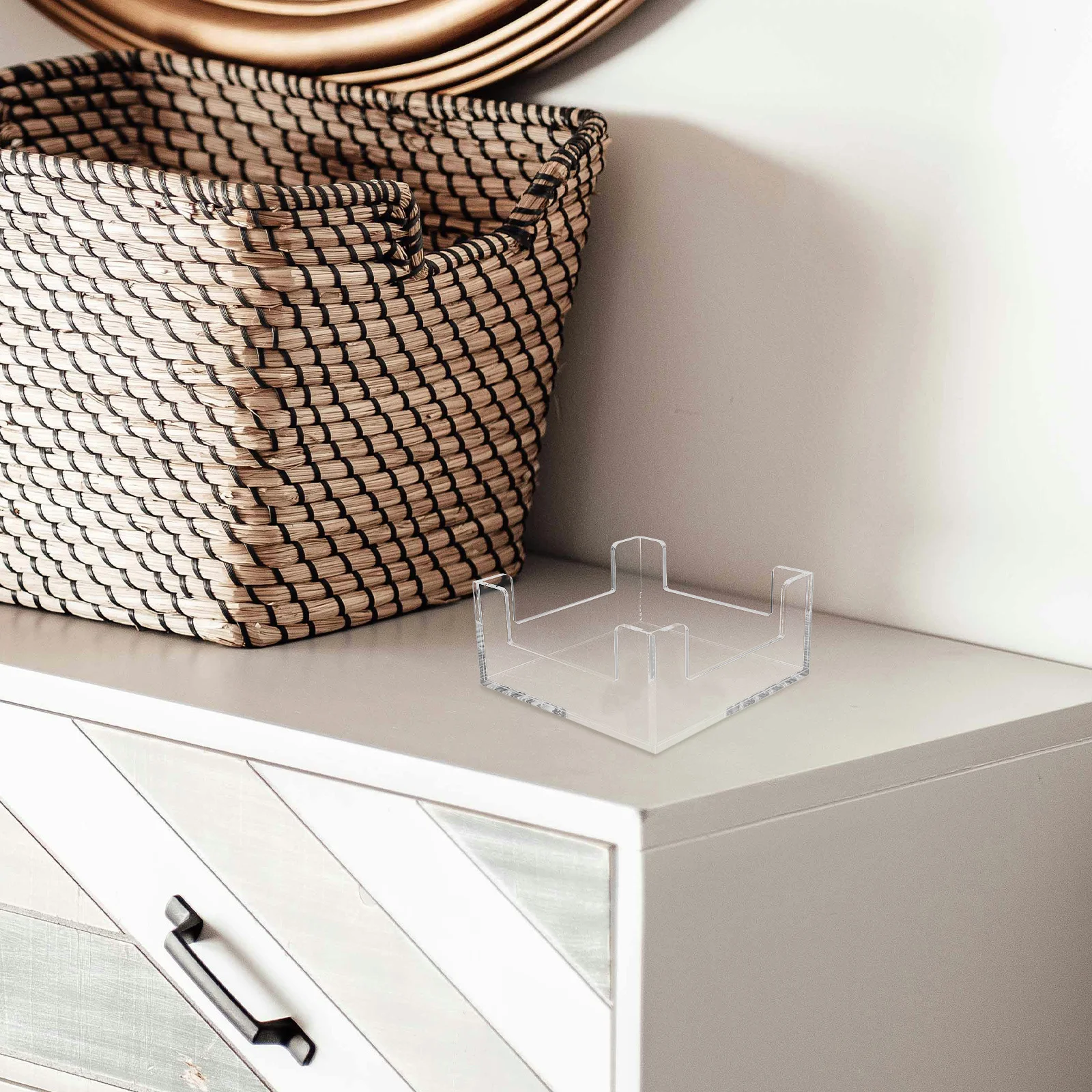 

Clear Acrylic Holder Tissue Dispenser For Kitchen Table Transparent Paper Stand Beverage Serviette Box Vertical Desktop
