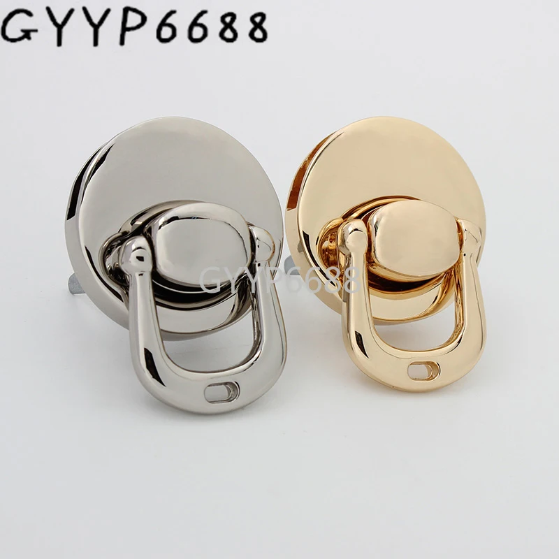 1-5-20 sets 34mm round shape shiny color flip lock for woman bags DIY handbag clasp lock purse component