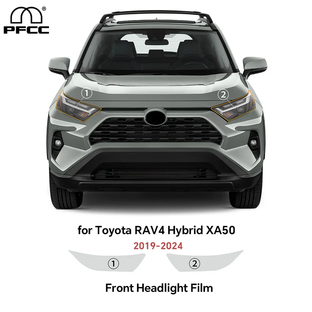 

PFCC Precut for Toyota RAV4 Hybrid XA50 2019-2024 Paint Protection Clear Film Front Headlight Rearview PPF TPU Transparent Film