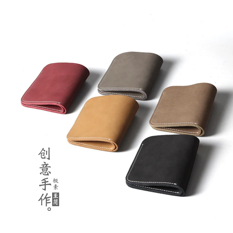 

Simple Vertical Men's and Women's Pocket Wallet Clips Money Clip Thin Vintage Leather Dolars Luxury Wallets Holders Man Card For