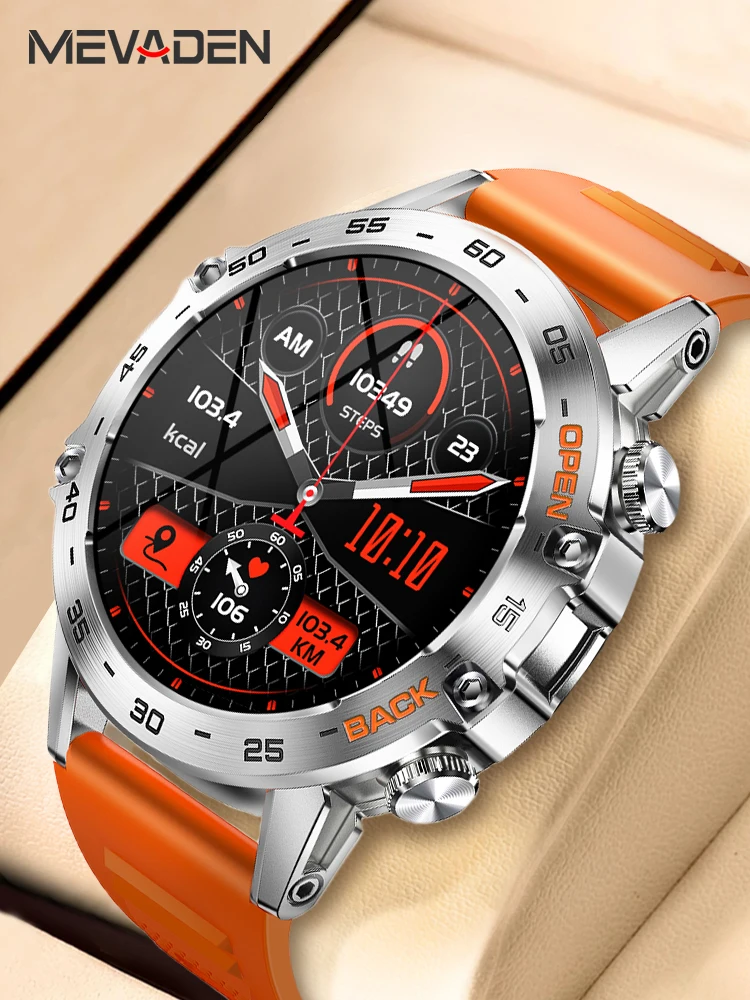 MEVADEN 1,39 Zoll Bluetooth Anruf Smart Uhr Männer Sport Fitness Tracker Uhren IP67 Wasserdichte Smartwatch für Android IOS MD52