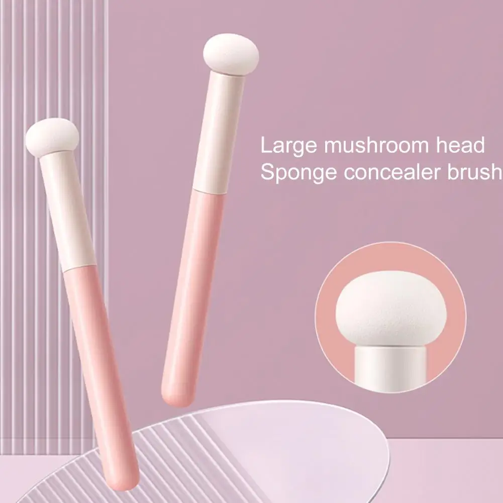 2Pcs Beauty Brush Wet And Dry Dual Use Soft Spot Coverage Mushroom Sponge Head Concealer Brush   Cosmetic Brush  Women Supply